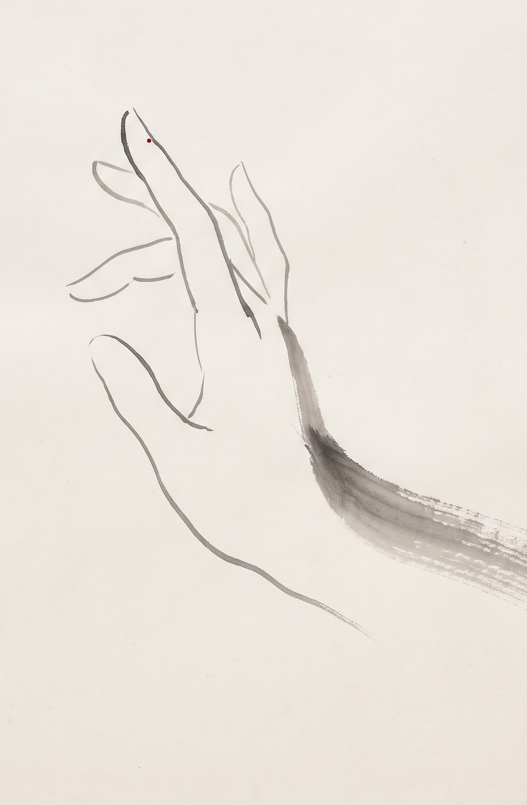 Ink drawing of a hand